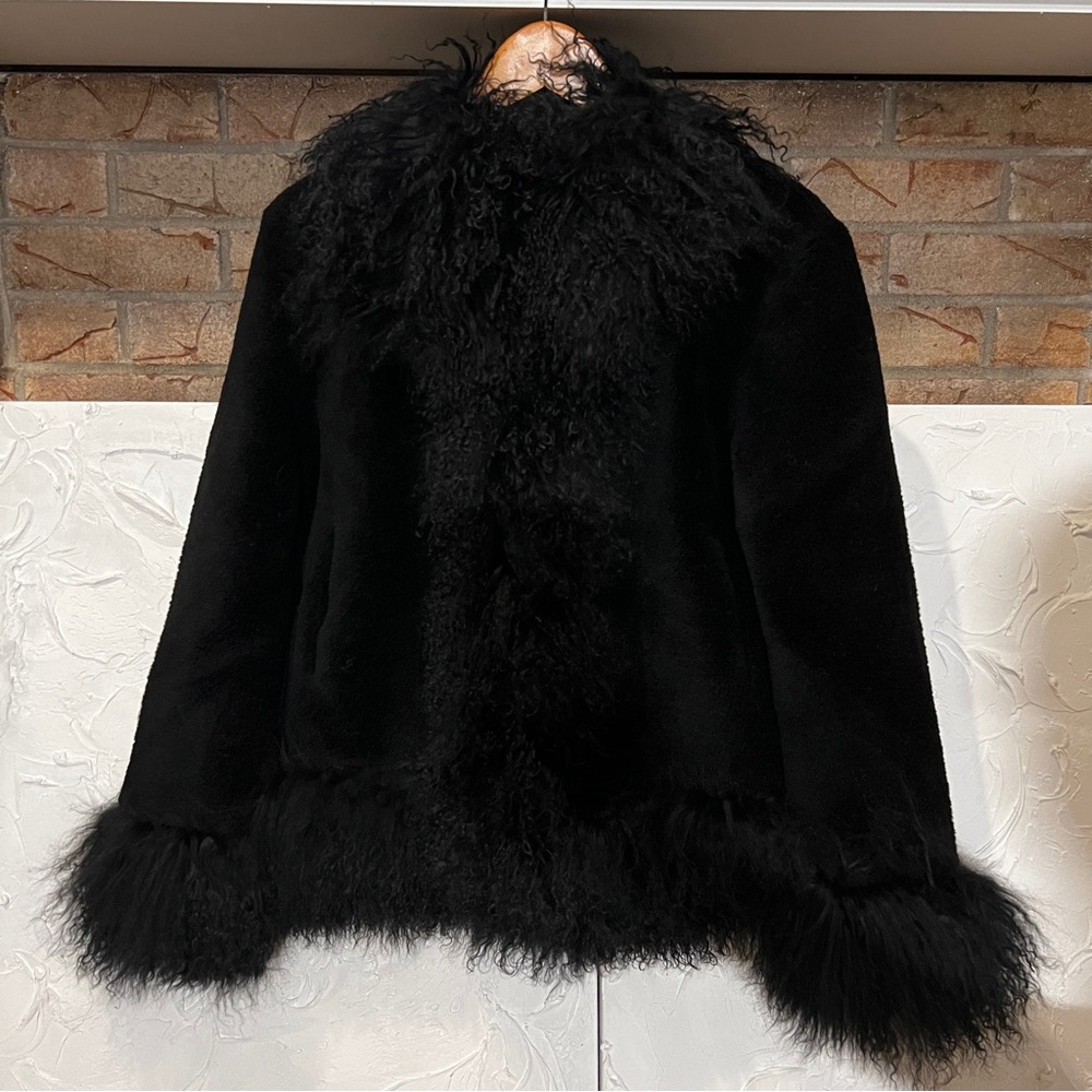 CHARLOTTE SIMONE OLIVE COAT IN BLACK SZ M *BRAND NEW W/ TAGS*